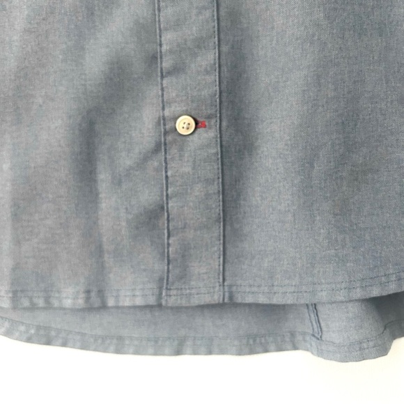 Western Rise Button Down Shirt Blouse Top Tech Travel Gorpcore Gray Size Medium - Picture 5 of 15